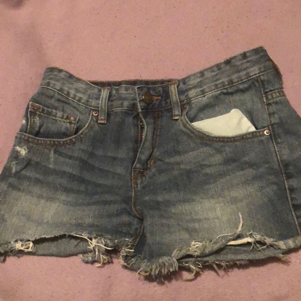 Blue jean shorts